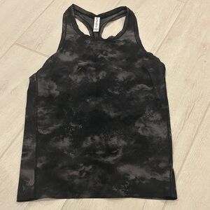 Athleta Black Cloud Pattern Tank Top